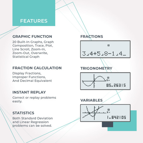 Calculadora Científica Con Funciones Gráficas -blanco
