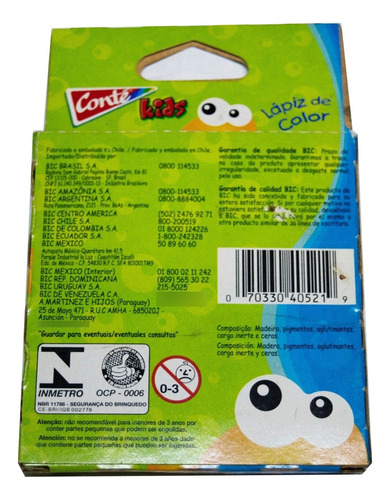Lapices De Color Conte Kids Cortos X 12
