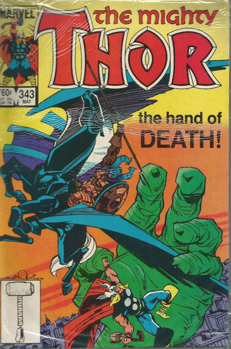 The Mighty Thor N° 343 - Em Inglês - Editora Marvel - Formato 17 X 26 - Capa Mole - 1984 - Bonellihq Cx02 Abr24