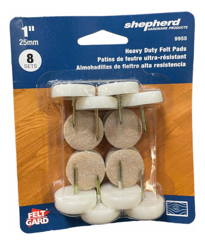 Pack 8x Sets Pata Plástico Abs + Fieltro 25mm Shepherd 9955