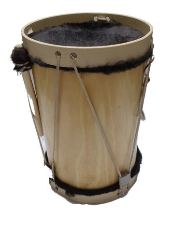 Imagen 1 de 5 de Bombo Folklorico Nº5 Adulto Pàrche Con Pelo Palillos
