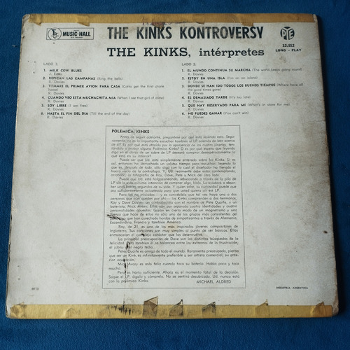 The Kink Kontroversy Disco De Vinilo Promo Vg++ Arg (Usado)