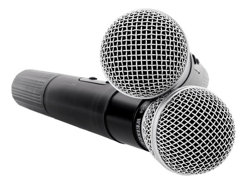 4x Par Microfones S/ Fio Duplo Profissional Uhf Recarregável