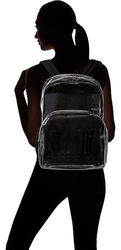 Mochila Escolar Transparente Básica De Plástico Resistente