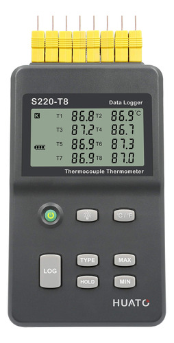 Huato S220-t8 Registrador De Datos De Termopar De Ocho Cana.