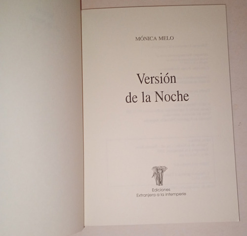 Version De La Noche-monica Melo (Usado)