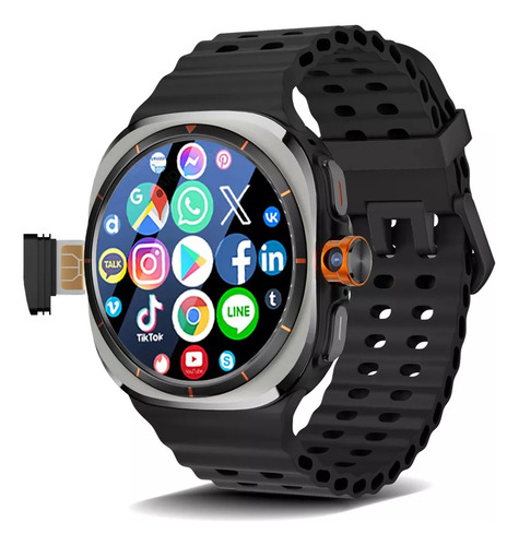 Smart Watch 32gb Android Amoled Wifi Mensajes Camara Videos Negro Negro