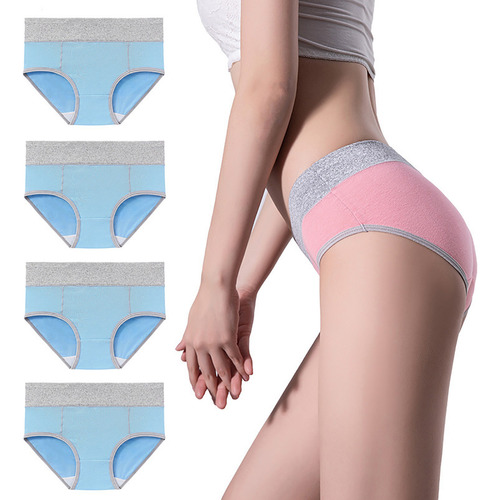 Bragas B Para Mujer, Calzoncillos Grandes De Cintura Alta De