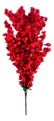 20pz Rama De Cerezo Durazno Flor 30 Varas Artificial 95cm Rojo