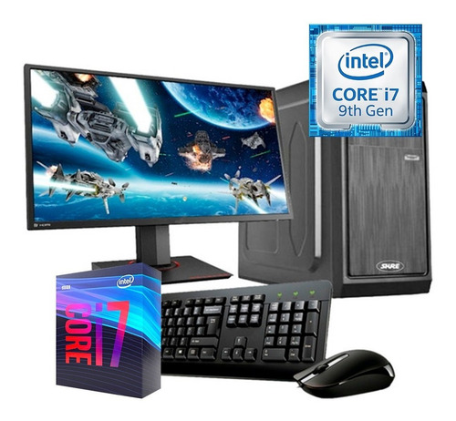 Imagen 1 de 5 de Pc Escritorio Computadora I7 9na 8gb Ssd 240gb + Monitor