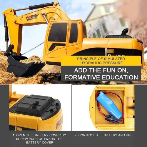 Excavadora De Metal Rc Con Carga Remotal