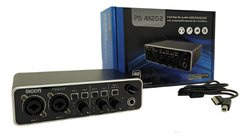 Interfaz De Audio 2.0 Usb Moon Audio Pro Negro