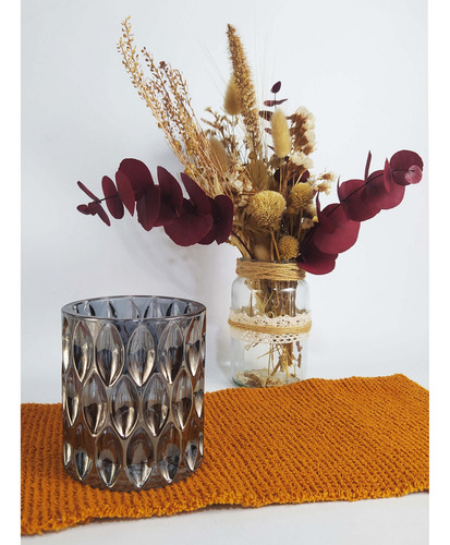Set X10 Portavela Vidrio 9x10 Gota Diseño Candelabro Deco