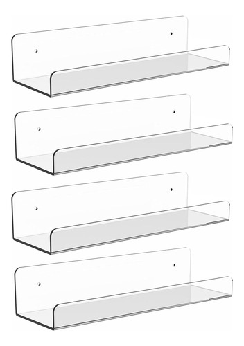 ~? 4 Pack Clear Acrylic Floating Wall Ledge Shelf Para, 15 '