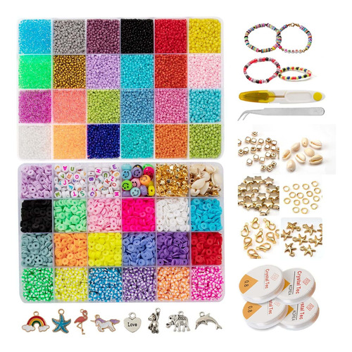 17760 Cuenta Plana Arcilla Cristal Para Pulsera Kit Joya