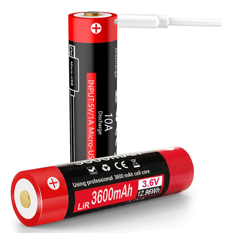 Bateria Recargable 3,7 V 3600 Mah Para Linterna Streamlight