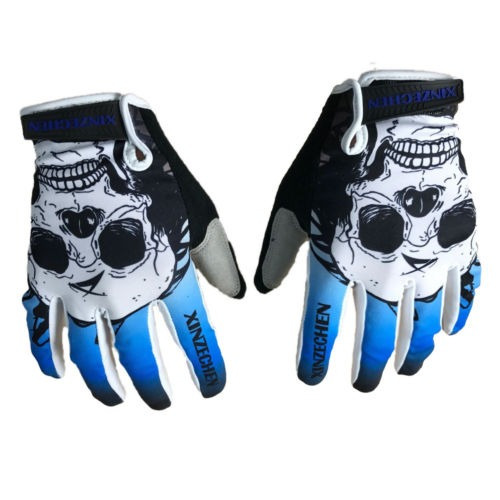 Cráneo Estilo Ciclismo Bicicleta Guantes Gel Protectores