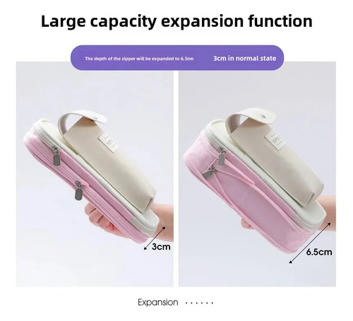 Estuche De Lona Para Lápices Con Doble Cremallera Chuangyi