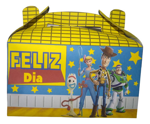 Cajita Para Golosinas Cumpleaños Diseño Toy Story X 10 Unid