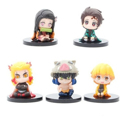  Set De 5 Figuras Demon Slayer Kimetsu No Yaiba