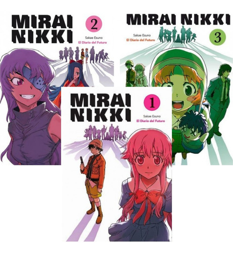 Mirai Nikki Pack Vol 1 2 Y 3 Manga Kamite Español