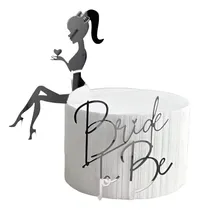 Comprar Letrero Para Pastel Bride To Be Despedida De Soltera Novias Plateado
