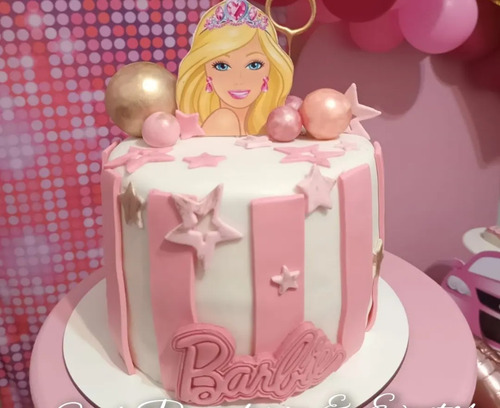Tortas Altas Drip Cake Temáticas Barbie Personalizadas
