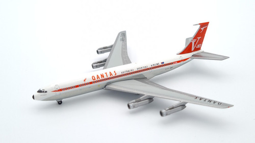 Avion Boeing 707 320c V-jet Qantas 100 Años 1:500 Herpa 