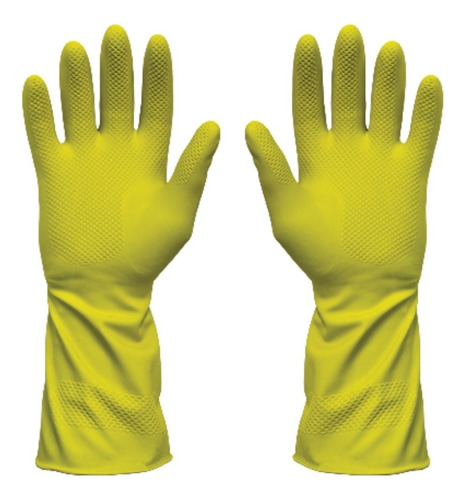 Luva Latex Super Silver T08 M Amarelo Kalipso