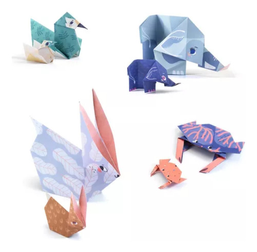  Origami Fácil Animales - Para Niños - Djeco - Adeleste