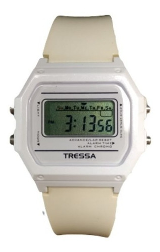Reloj Tressa Digital Blanco Con Funciones Modelo Mini