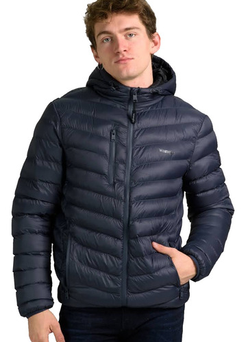 Campera Polyester Hombre Wrangler Jacket Ryker Con Capucha P