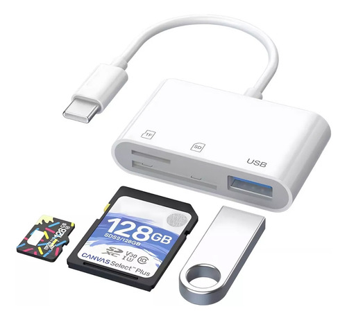 Adaptador Lector De Tarjetas Memoria Usb C Usb Tipo C 3 En 1