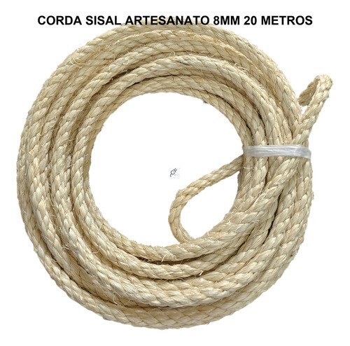 Corda Sisal Durável Trabalhos Construção Manutenção 8mm