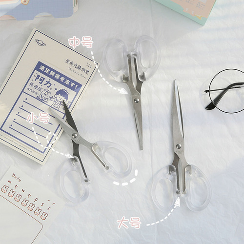 Tijeras De Plástico Para Manualidades, Mango Transparente Es
