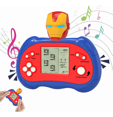 Juguetes Electrónicos Descompresión Clásico Juego De Tetris Color Spider Man