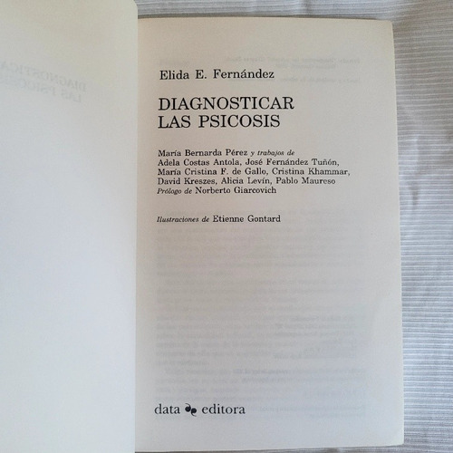 Imagen 4 de 9 de Diagnosticar Las Psicosis Elida E Fernandez Editorial Data