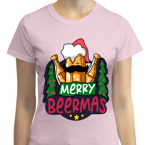 Playera Diseño Merry Beermas - Navidad - Regalo Divertido