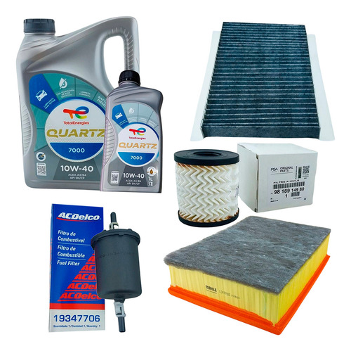 Juego 4 Filtros+aceite Citroen C4 Lounge 2.0 16v Nafta 2016