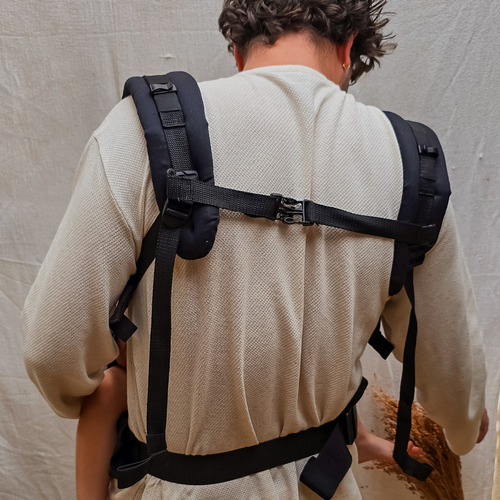 Mochila Evolutiva Canguru Ergonômico Bebê | Colo De Urso Preta