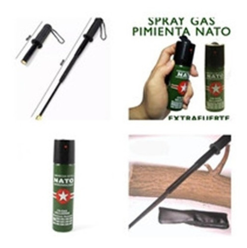 Imagen 1 de 2 de 2 Gas Pimienta Defensa + Regalo Baston Extensible