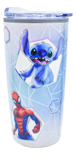 Termo 450 Ml Disney 100 Años Multipersonaje Color Gris