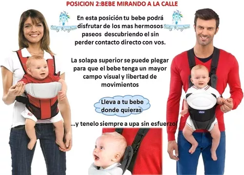 apaciguar Aditivo lago Mochila Canguro Para Llevar Bebe Chicco 2en1. Roja Y Azul. | Envío gratis