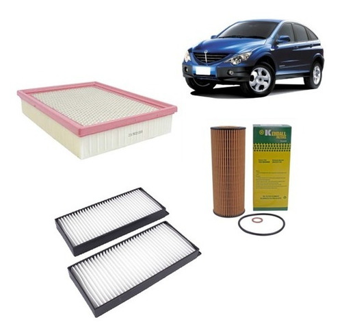 Kit Filtros Para Ssangyong Actyon 2.0 2006/2011 Diesel 3 Pza