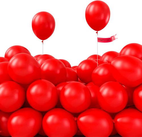 Globos Rojo Redondo Latex R12 30cm Resistente Pack 50