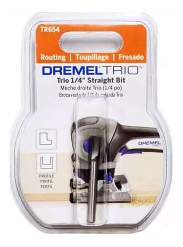 Fresa 1/4  Cortes Rectos Dremel Tr654