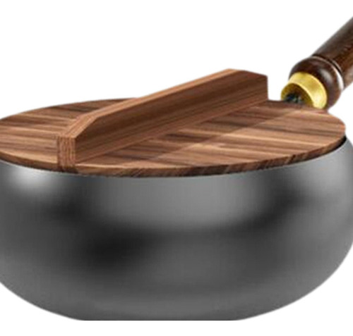 Wok Chino De 9,45 Pulgadas, Cocina De Tapa De Madera