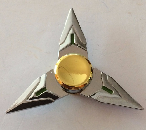 Spinner Fidget Genji Ninja Plateado Metal Envio Gratis