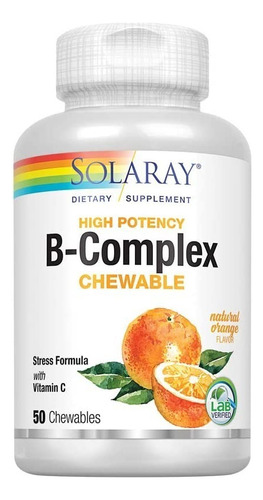 Complejo B 250mg 50 Tab Solaray - - Unidad A $3638