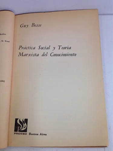 Práctica Social Y Teoría Marxista Del Comportami...guy Besse (Usado)